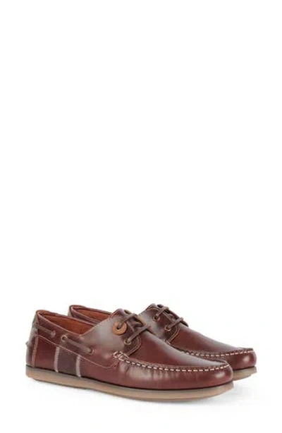 Barbour Wake Boat Shoe In Brown