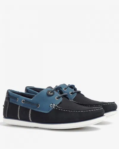 Barbour Wake Mens Boat Shoes In Black