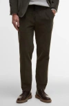 Barbour Wallington Pleated Stretch Corduroy Suit Pants In Green