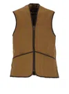 Barbour Warm Pile Waistcoat Zip Sleeveless Jacket In Brown