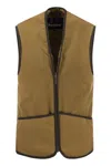Barbour Reversible Fleece Vest In Brown