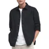 Barbour Washed Button-up Overshirt In Black