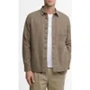 Barbour Washed Button-up Overshirt In Brown
