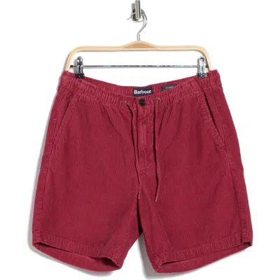 Barbour Washed Corduroy Relaxed Shorts In Brown