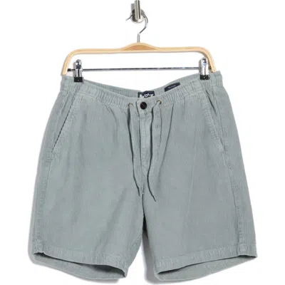 Barbour Washed Corduroy Relaxed Shorts In Gray