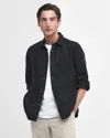 Barbour Washed Button-up Overshirt In Black