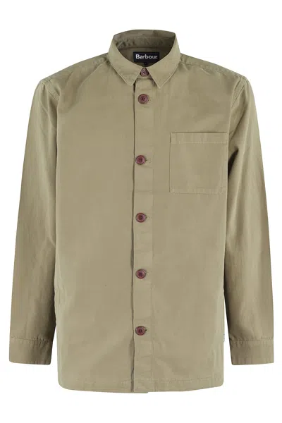 Barbour Washed Overshirt In Green