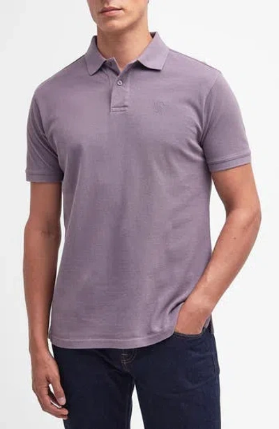 Barbour Washed Sports Cotton Polo In Purple