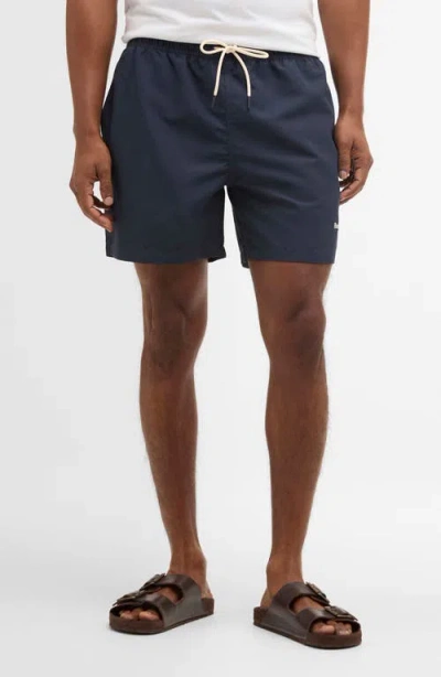 Barbour Water Reactive 3.5 Tartan Swim Shorts In Blue