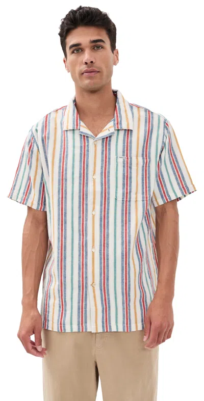 Barbour Waterbay Stripe Summerfit Shirt White In Animal Print