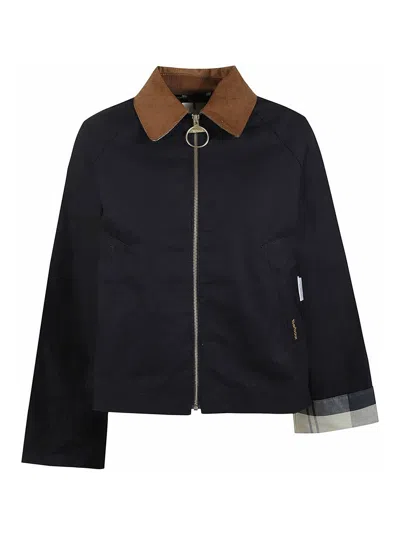 Barbour Waterproof Cotton Jacket In Black