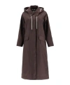 Barbour X Alexa Chung Natalie Hooded Coat In Brown