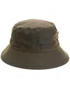 Barbour Stitched Detailing Wide Brim Bucket Hat In Brown