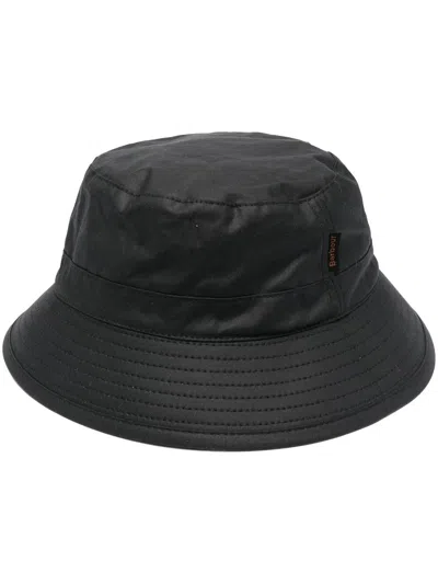 Barbour "wax Bucket" Hat In Black