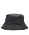 Barbour Wax Bucket Hats In Green Cotton In Black