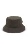 Barbour Men's Waxed Cotton Bucket Hat In Green