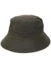 Barbour "wax Bucket" Hat In Green