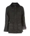Barbour Collared Button-up Corduroy Jacket In Black