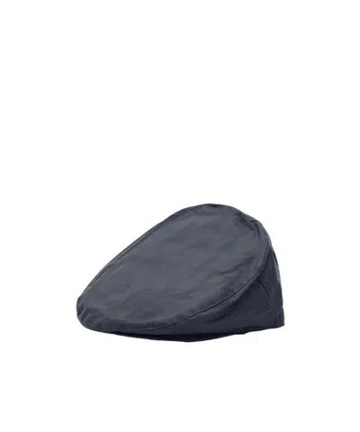 Barbour Wax Flat Cap In Blue