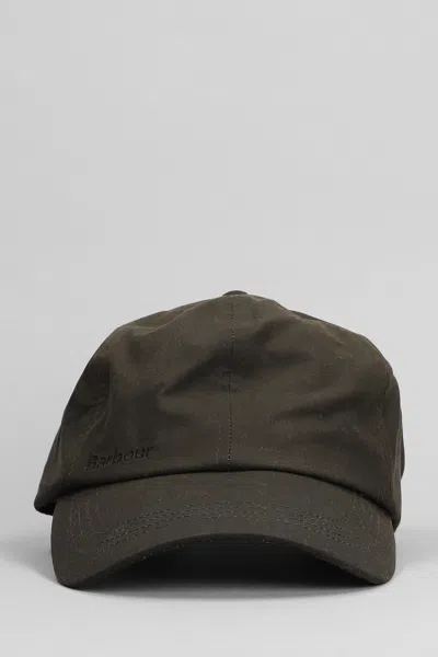 BARBOUR WAX SPORTS CAP HATS IN GREEN COTTON