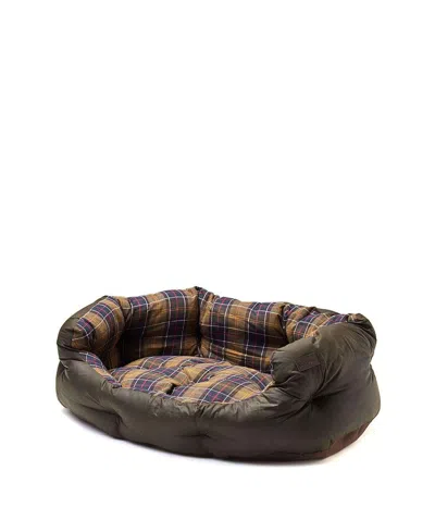Barbour Wax/cotton Dog Bed 35in Accessories In Tn11 Classic/olive