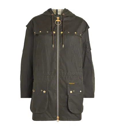 Barbour Waxed Aberford Jacket In Green