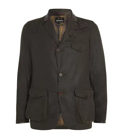 Barbour Waxed Beacon Jacket In Green