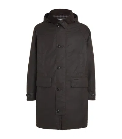 Barbour Waxed Beaudale Trench Coat In Brown