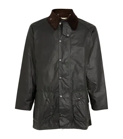 Barbour Waxed Beaufort Jacket In Green