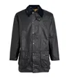 Barbour Waxed Beaufort Jacket In Navy