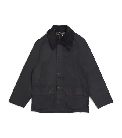 Barbour Kids' Waxed Bedale Jacket (6-15 Years) In Navy