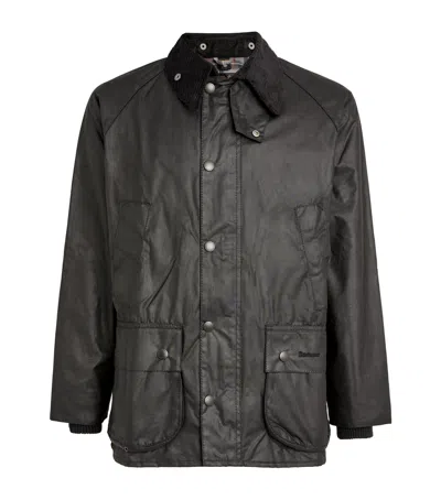 Barbour Waxed Bedale Jacket In Black