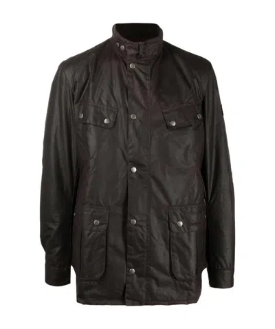 Barbour Waxed Classic Casual Jacket In Black