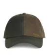 Barbour Waxed Cotton Beauly Baseball Cap In Green