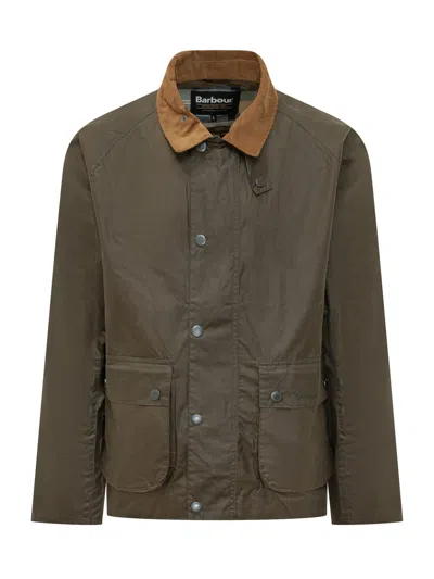 Barbour Waxed Cotton Bedale Mini Jacket In Beech/highland Lake