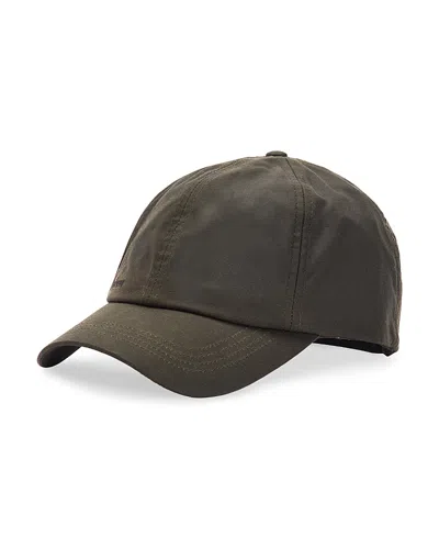 Barbour Waxed Cotton Cap In Green