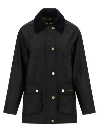 BARBOUR BARBOUR WAXED COTTON CASUAL JACKET WITH CORDUROY COLLAR