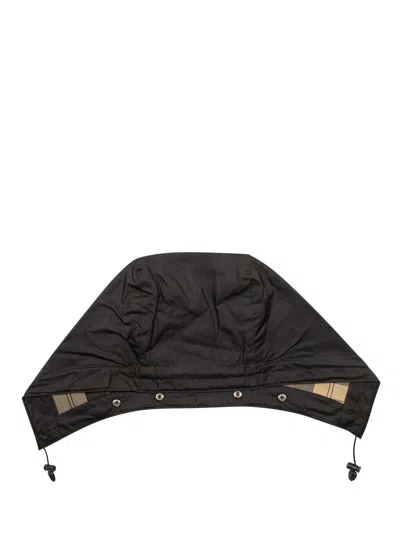 Barbour Waxed Cotton Hood Hat In Sage