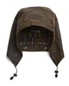 Barbour Waxed Cotton Hood In Olive