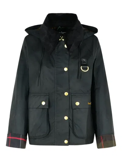 BARBOUR WAXED-COTTON HOODED JACKET
