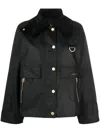 Barbour Waxed Cotton Jacket In Black
