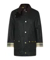 Barbour Waxed Cotton Jacket In Black
