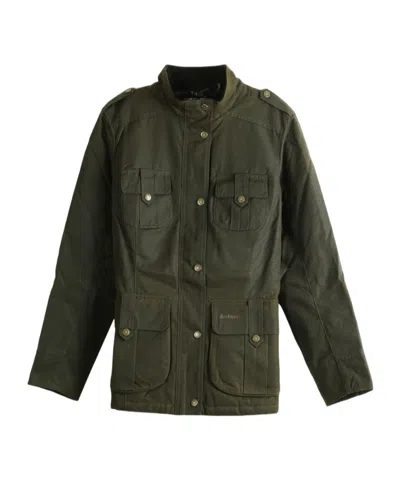 Barbour Waxed Cotton Jacket In Green