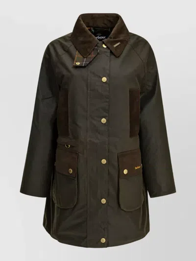 Barbour Waxed Cotton Single-breasted Coat