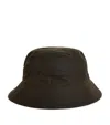 Barbour Waxed Cotton Sports Hat In Green