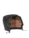 Barbour Waxed-cotton Tartan-lined Hood In Black