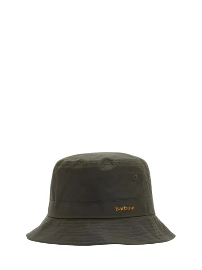 Barbour Waxed Cotton Women's Hat In Green