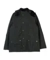 Barbour Waxed-effect Parka Jacket In Black