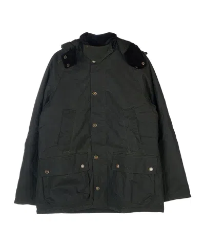 Barbour Waxed-effect Parka Jacket In Black