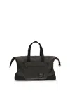 Barbour Waxed Fabric Field Travel Duffle In Black
